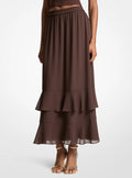 Georgette Tiered Maxi Skirt