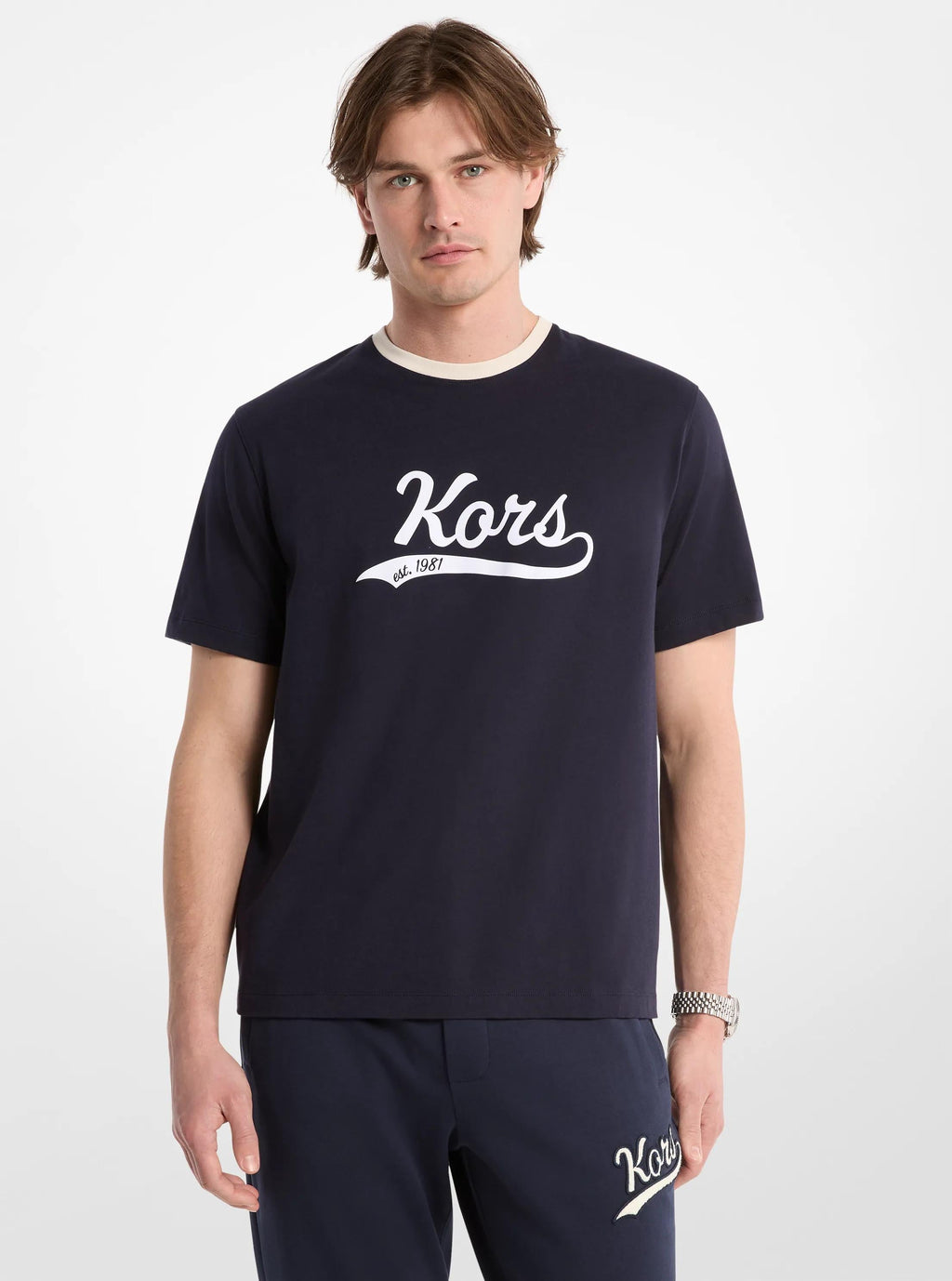 KORS Varsity Cotton Jersey T-Shirt