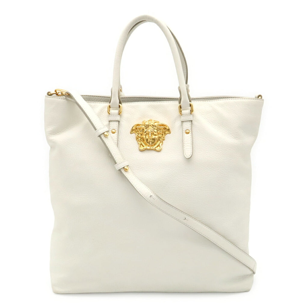 Versace Leather Shoulder Bag Tote Bag (Pre-Owned)