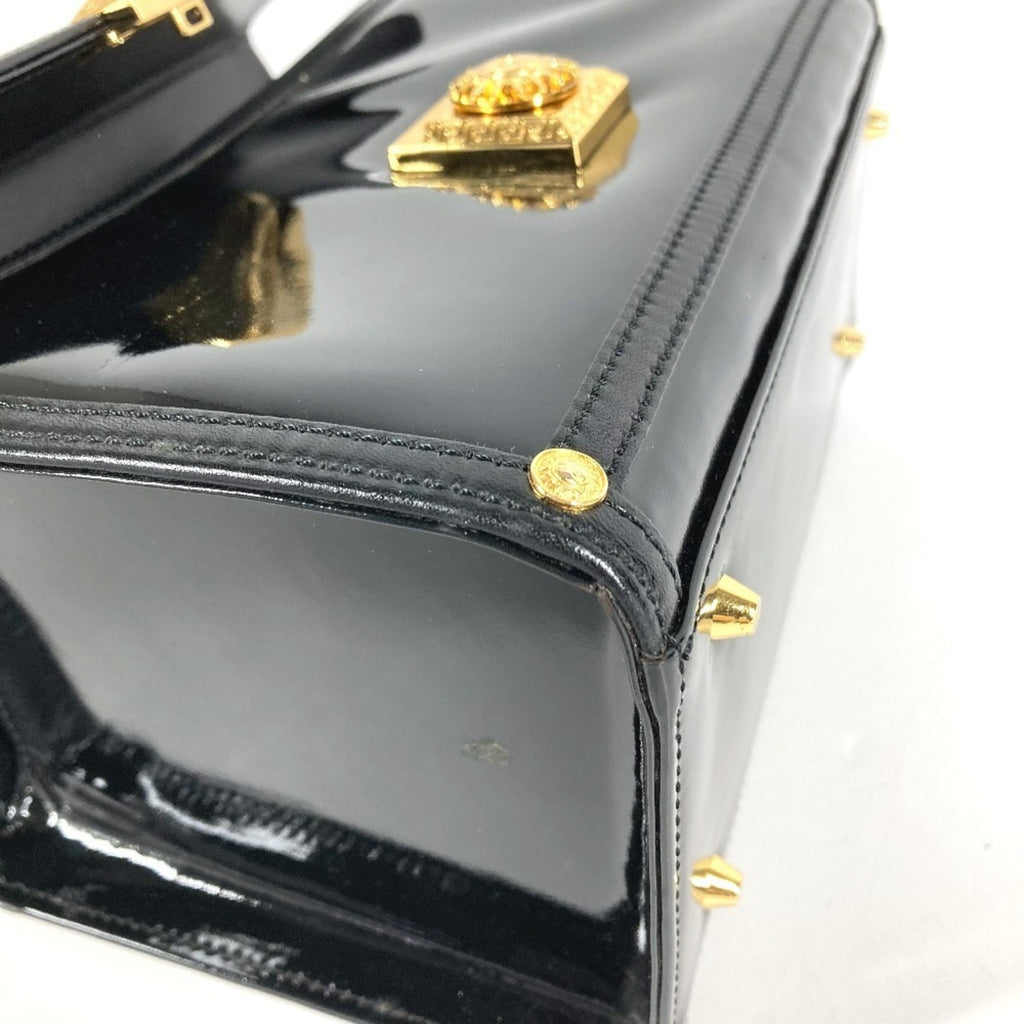 Versace Patent Leather Handbag Vanity Bag (Pre-Owned)