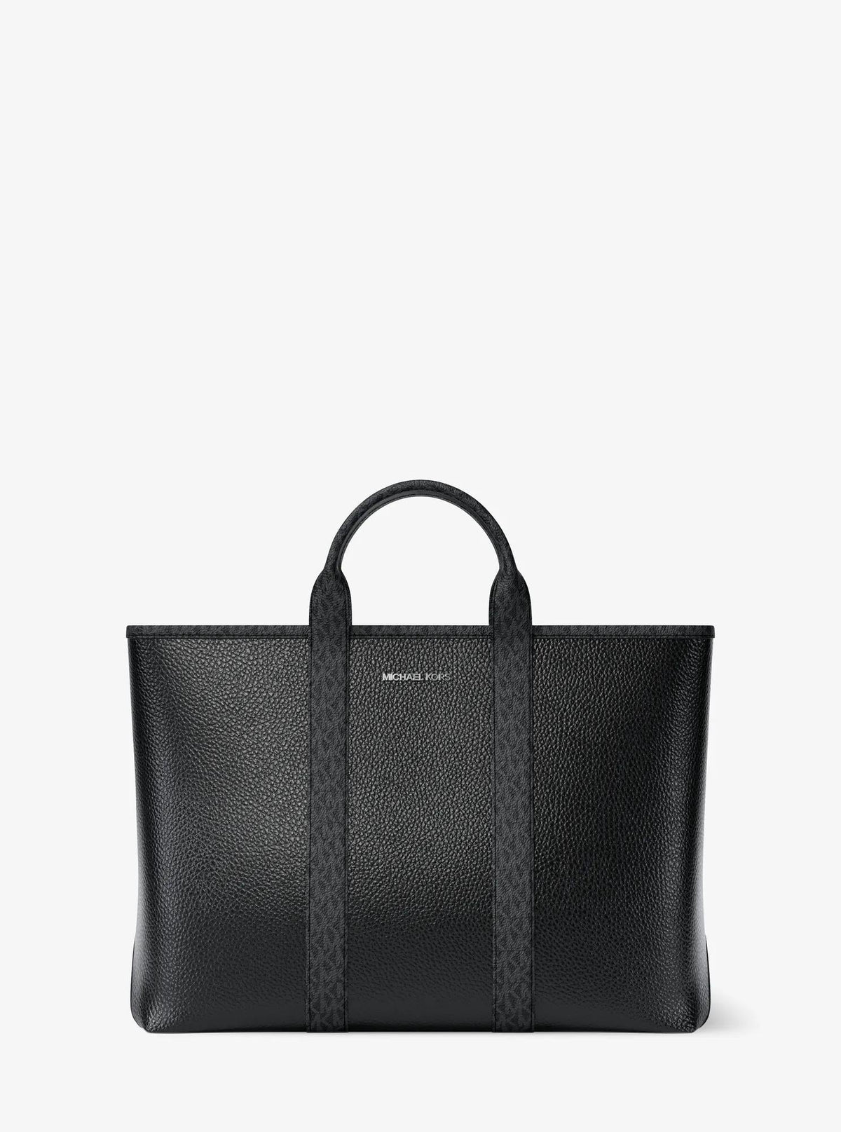 Cooper Medium Pebbled Leather and Signature Logo Tote Bag