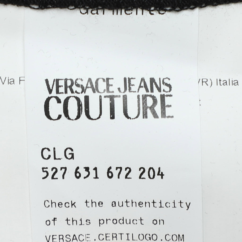 Versace Jeans Couture Black Cotton Printed T-Shirt