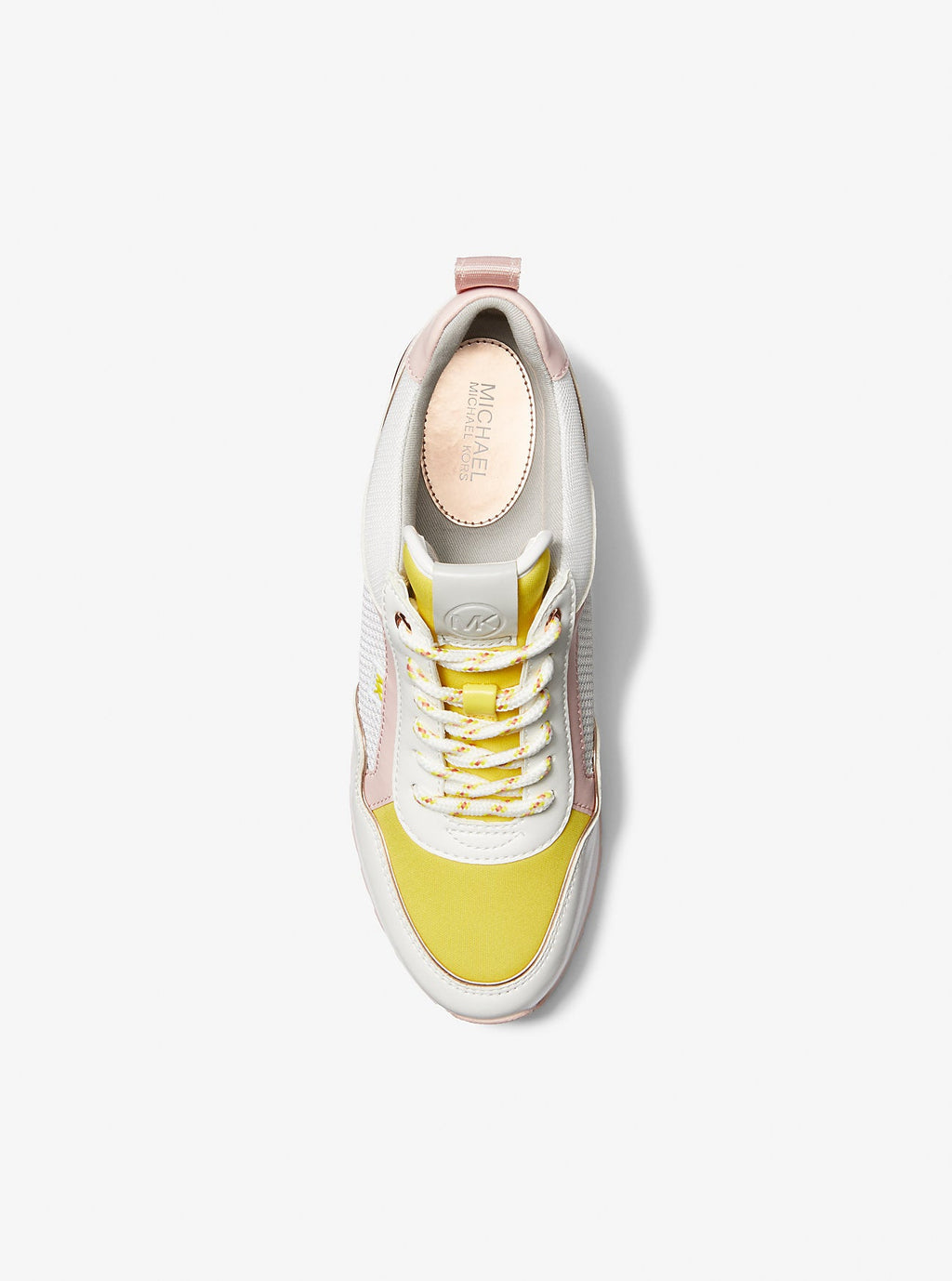 Maddy Color-Block Mixed-Media Trainer