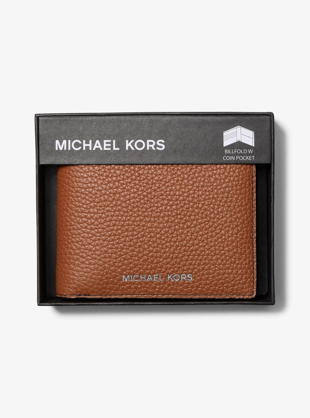 Cooper Pebbled Leather Billfold Wallet With Coin Pouch
