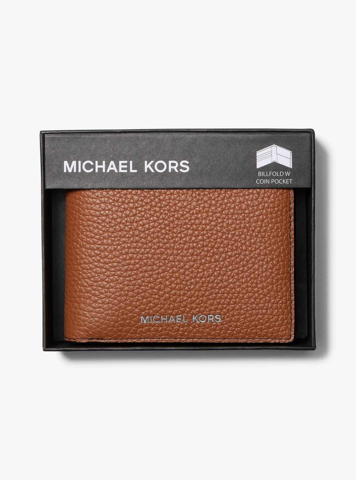 Cooper Pebbled Leather Billfold Wallet With Coin Pouch