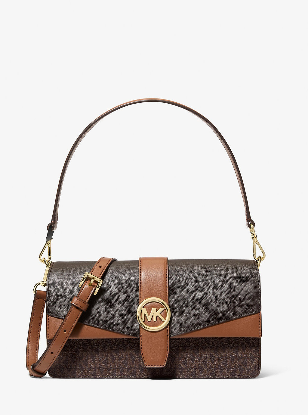 Greenwich Medium Signature Logo Convertible Crossbody Bag