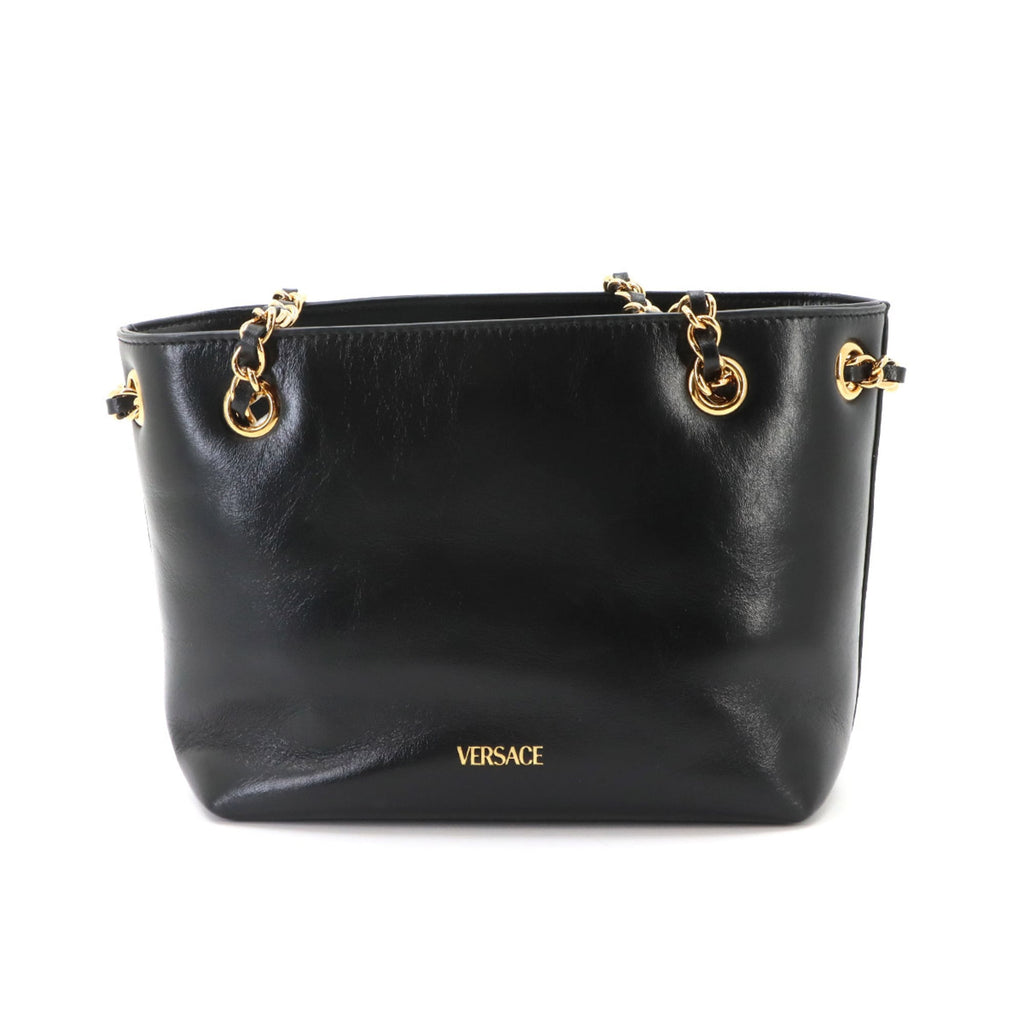 Versace Leather Handbag Shoulder Bag (Pre-Owned)