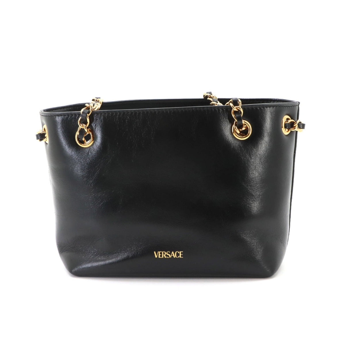 Versace Leather Handbag Shoulder Bag (Pre-Owned)