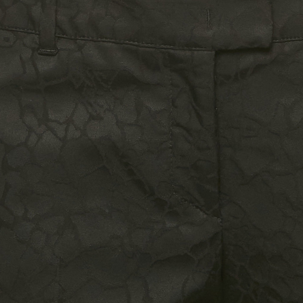 Versace Jeans Black Jacquard Cotton Blend Trousers