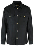 Black Jacquard Medusa Button Wool Blazer