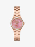 Mini Lennox Pavé Rose Gold-Tone Watch