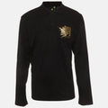 Versace Jeans Black Logo Tiger Graphic Jersey Polo Shirt