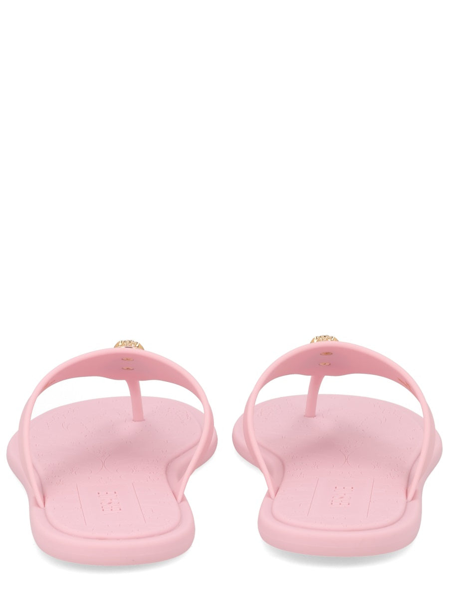 Pink Medusa Emblem TPU Thong Sandals