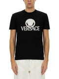 Black Jersey Graphic Cotton T-Shirt