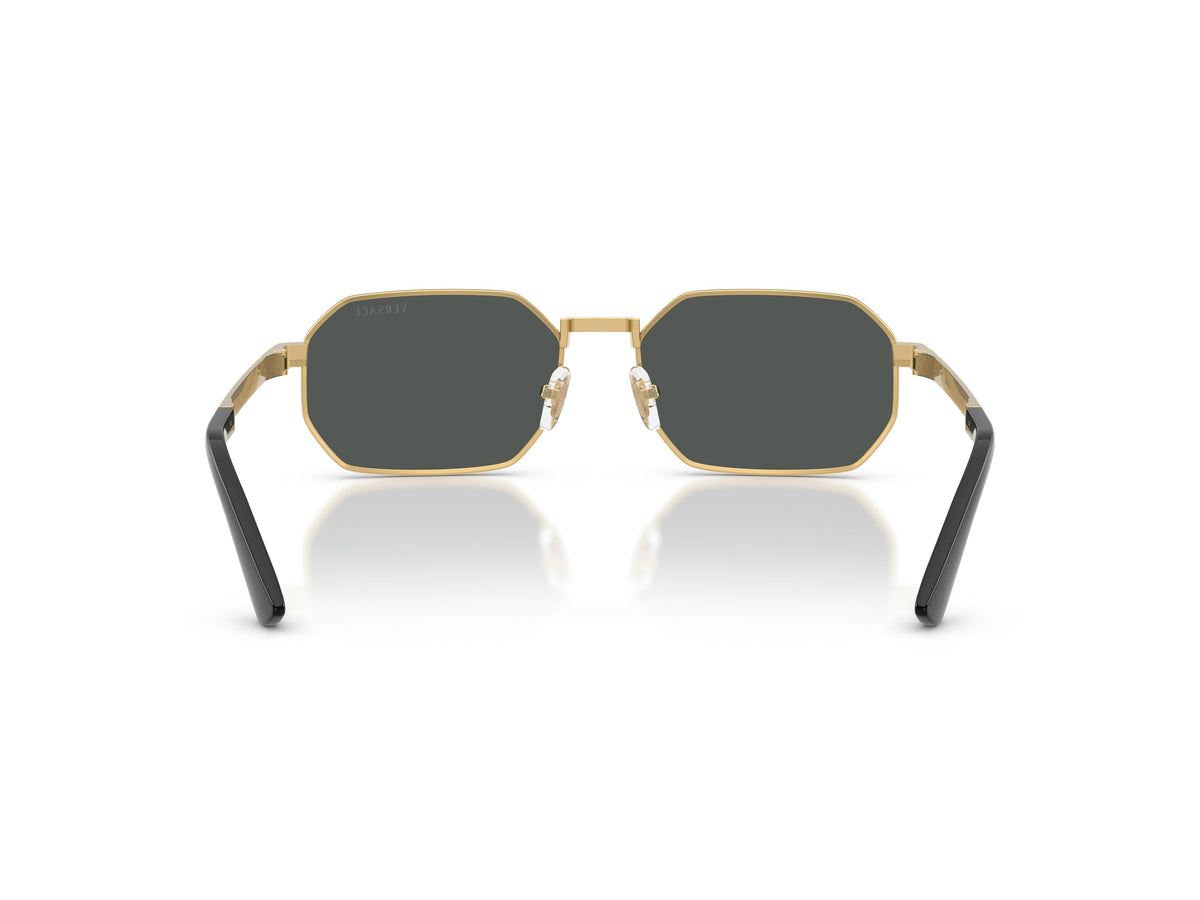 Gold 0ve2297 Metal Geometric Octagonal Sunglasses