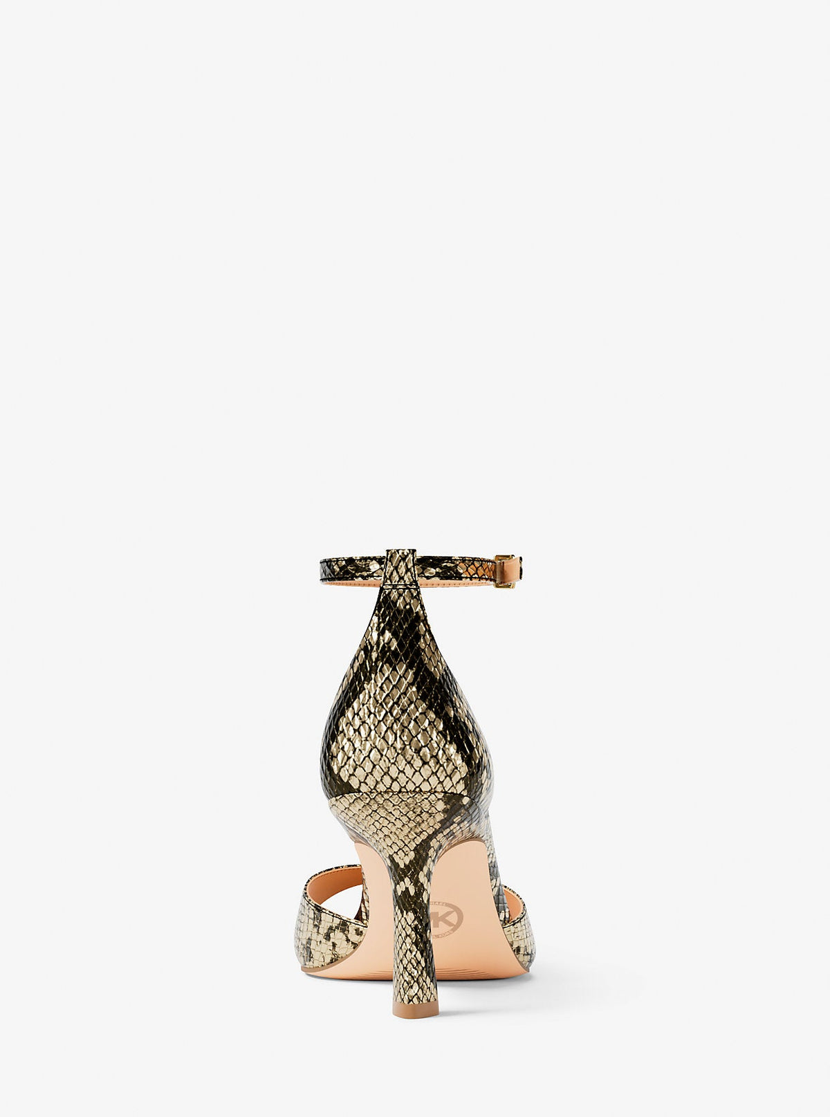 Amali Metallic Snake Embossed Sandal