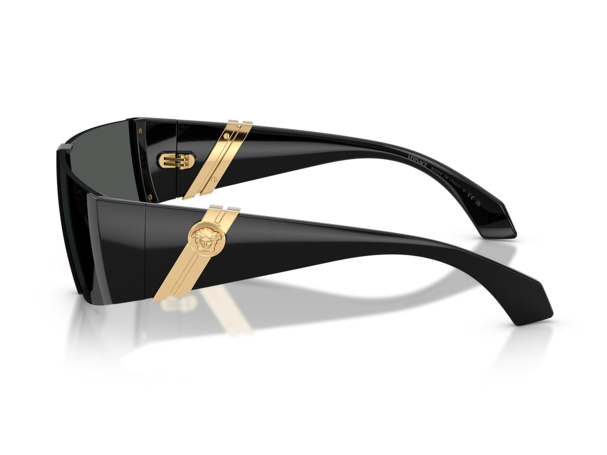 Gold 0ve4516 Oversized Shield Sunglasses