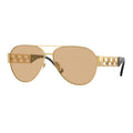 Versace Sunglasses Aviator Full Rim, Gold Frame And Dark Grey Lens Ve2289100287