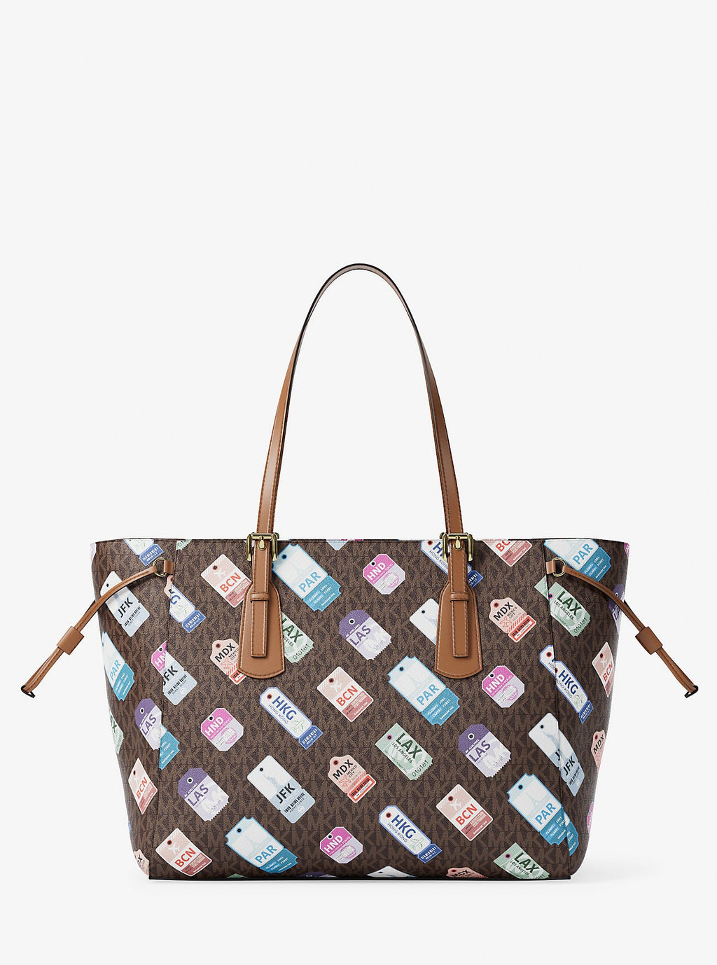 Voyager Large Printed Signature Logo Tote Bag