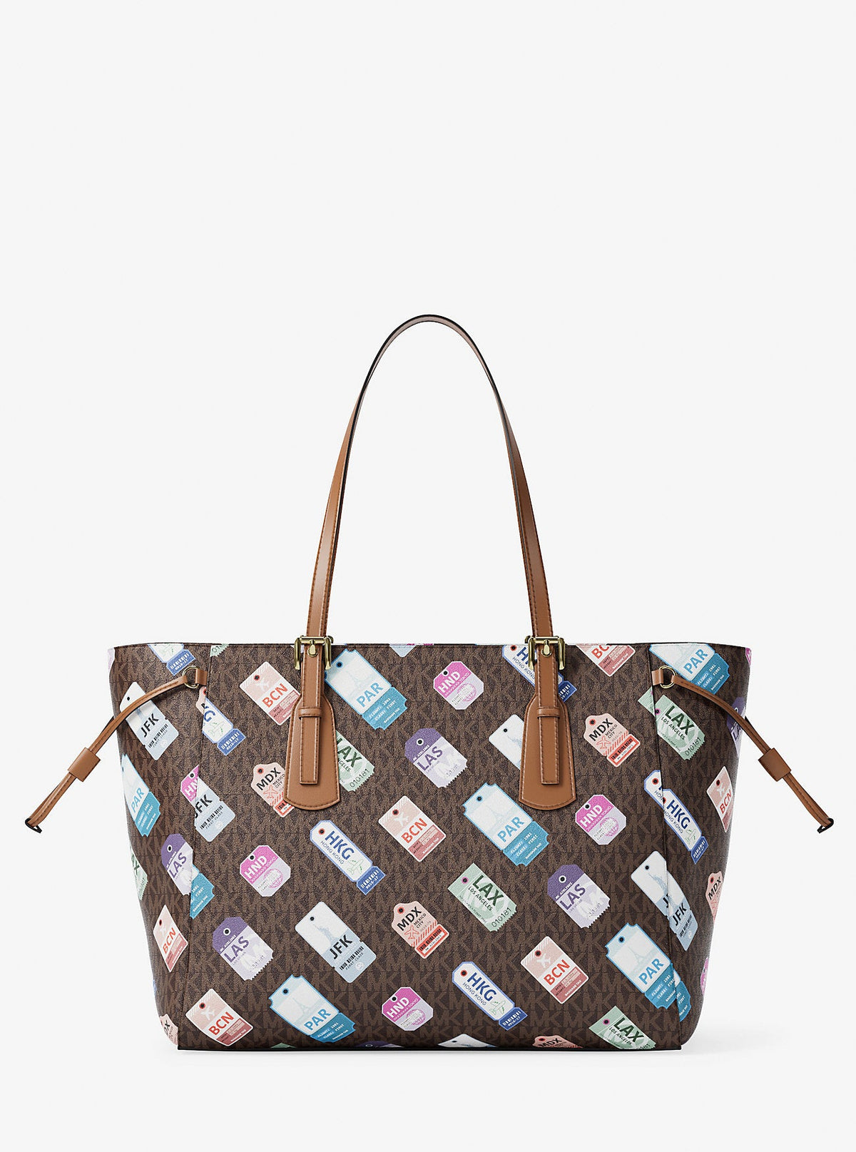 Voyager Large Printed Signature Logo Tote Bag