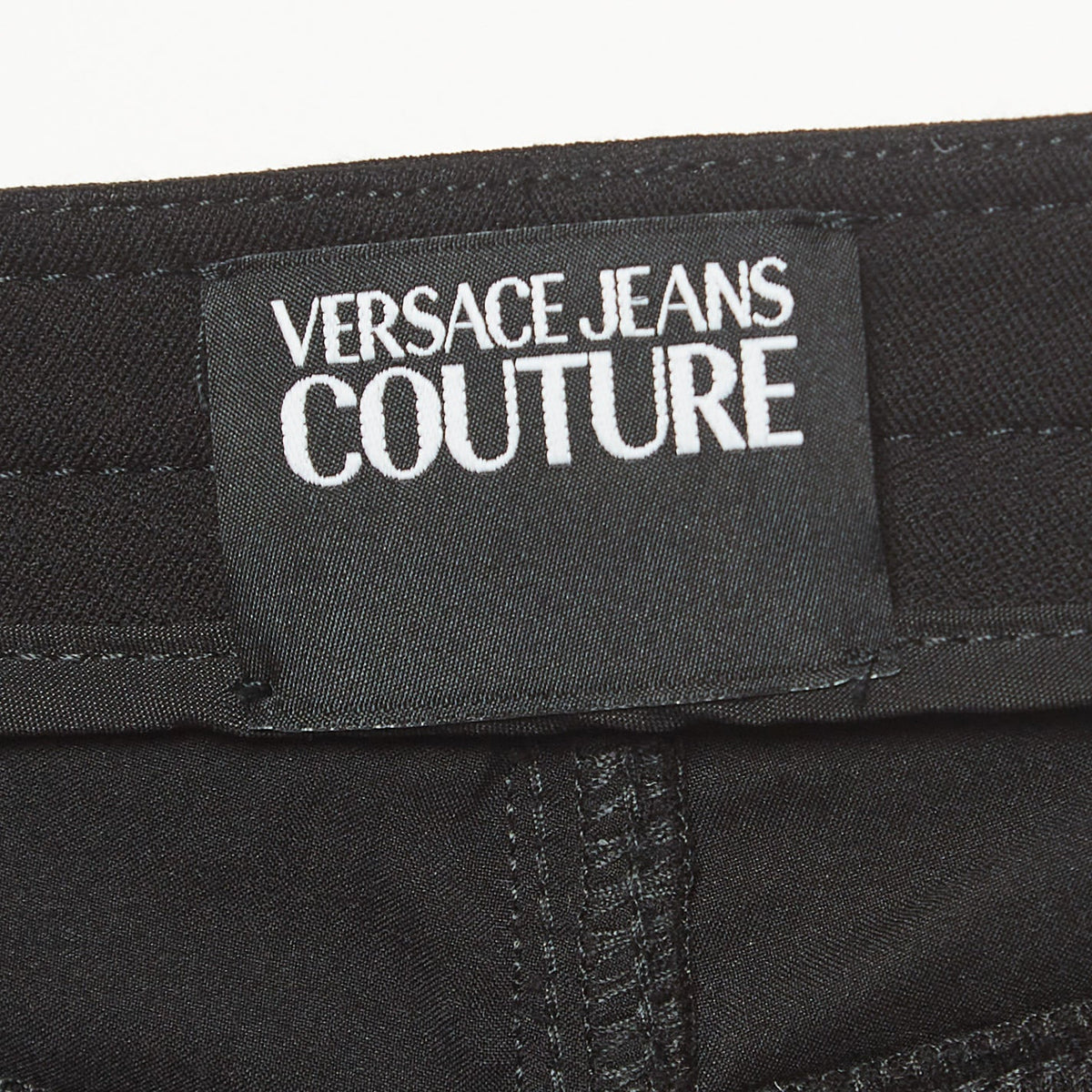 Versace Jeans Couture Black Belt Pocket Detail Skinny Pants