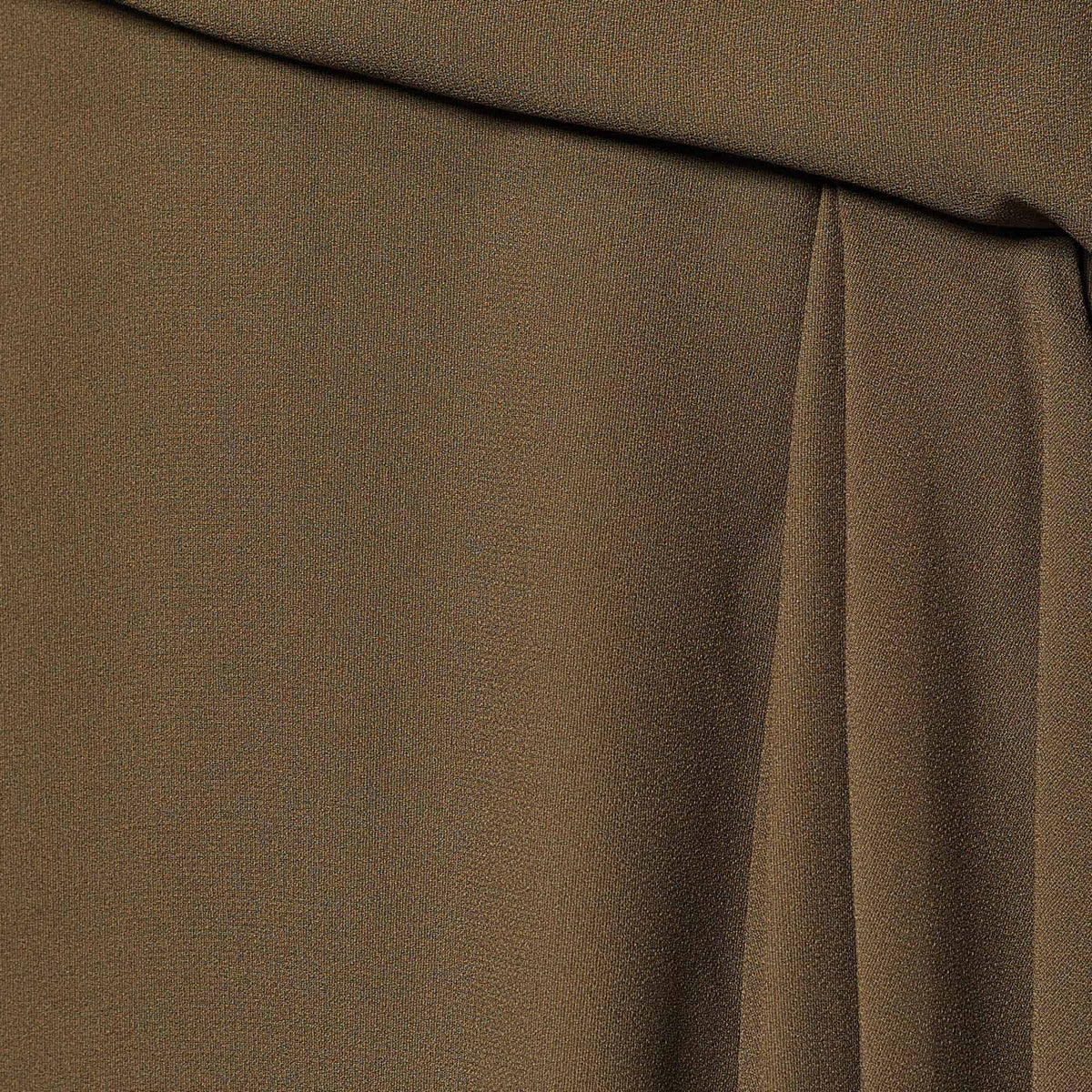Versace Moss Green Crepe Draped Knee-Length Skirt