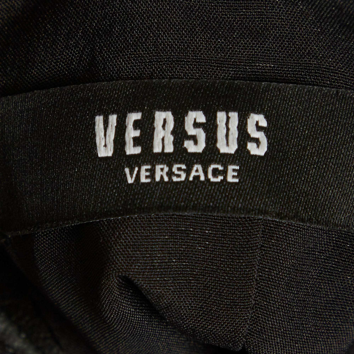 Versus Versace Black Leather And Neoprene Mini Dress