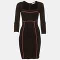 Versace Collection Black Jersey Shift Mini Dress