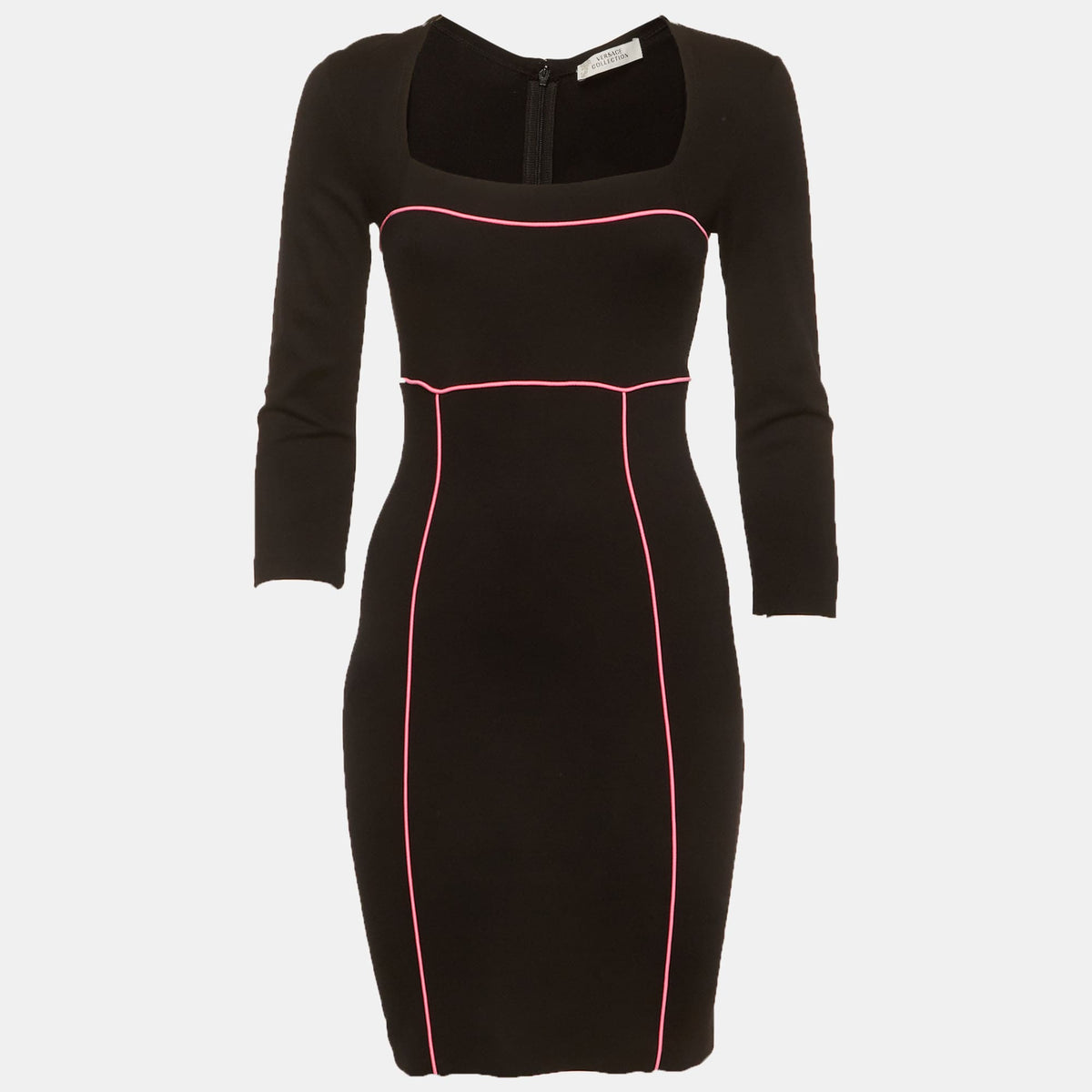 Versace Collection Black Jersey Shift Mini Dress