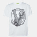 Versace Jeans White Logo Rubber Print Cotton T-Shirt