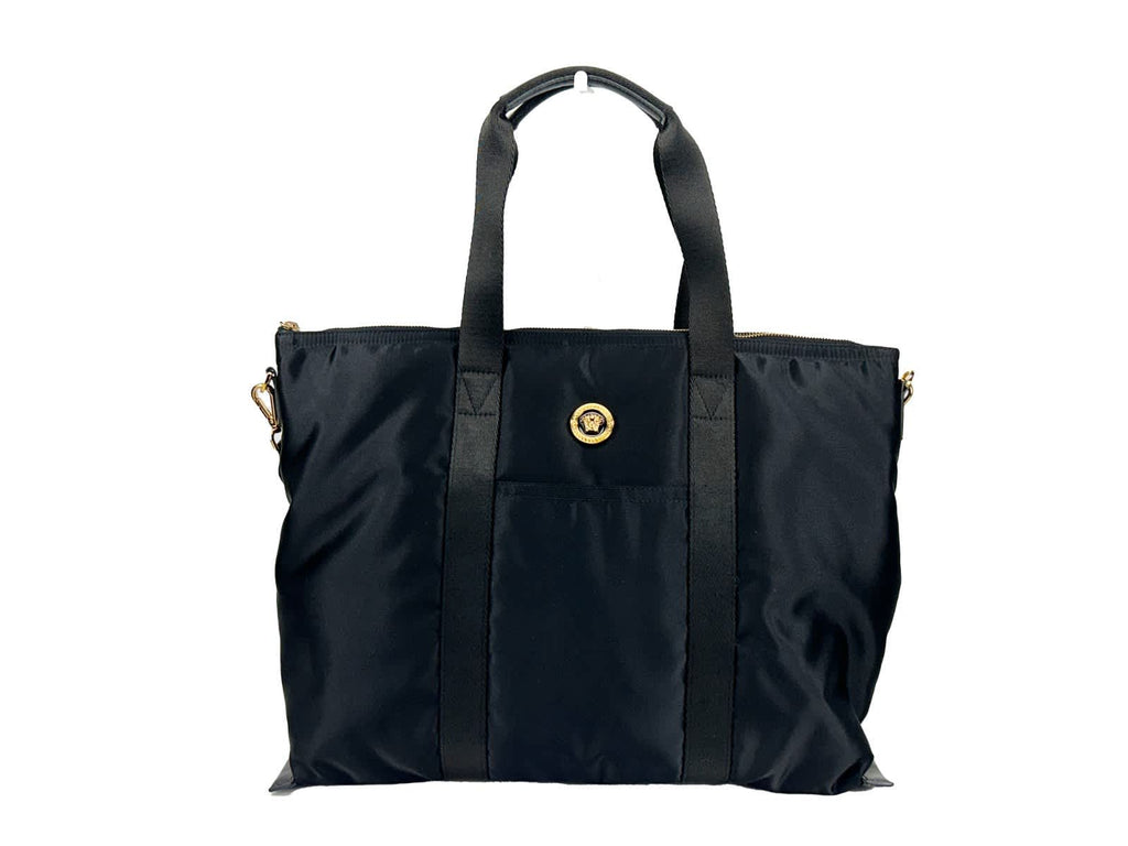 Versace Versace Nylon Fabric La Medusa Shoulder Tote Women's Bag