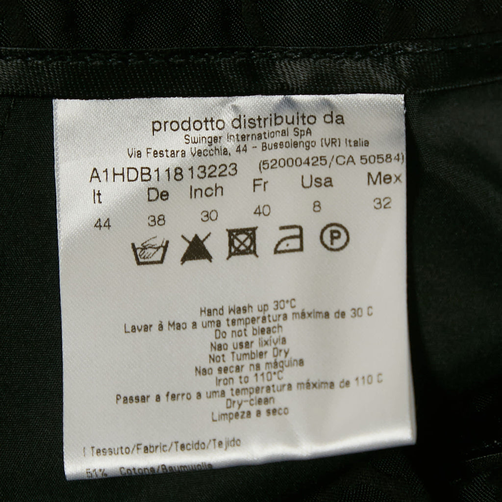 Versace Jeans Black Jacquard Cotton Blend Trousers