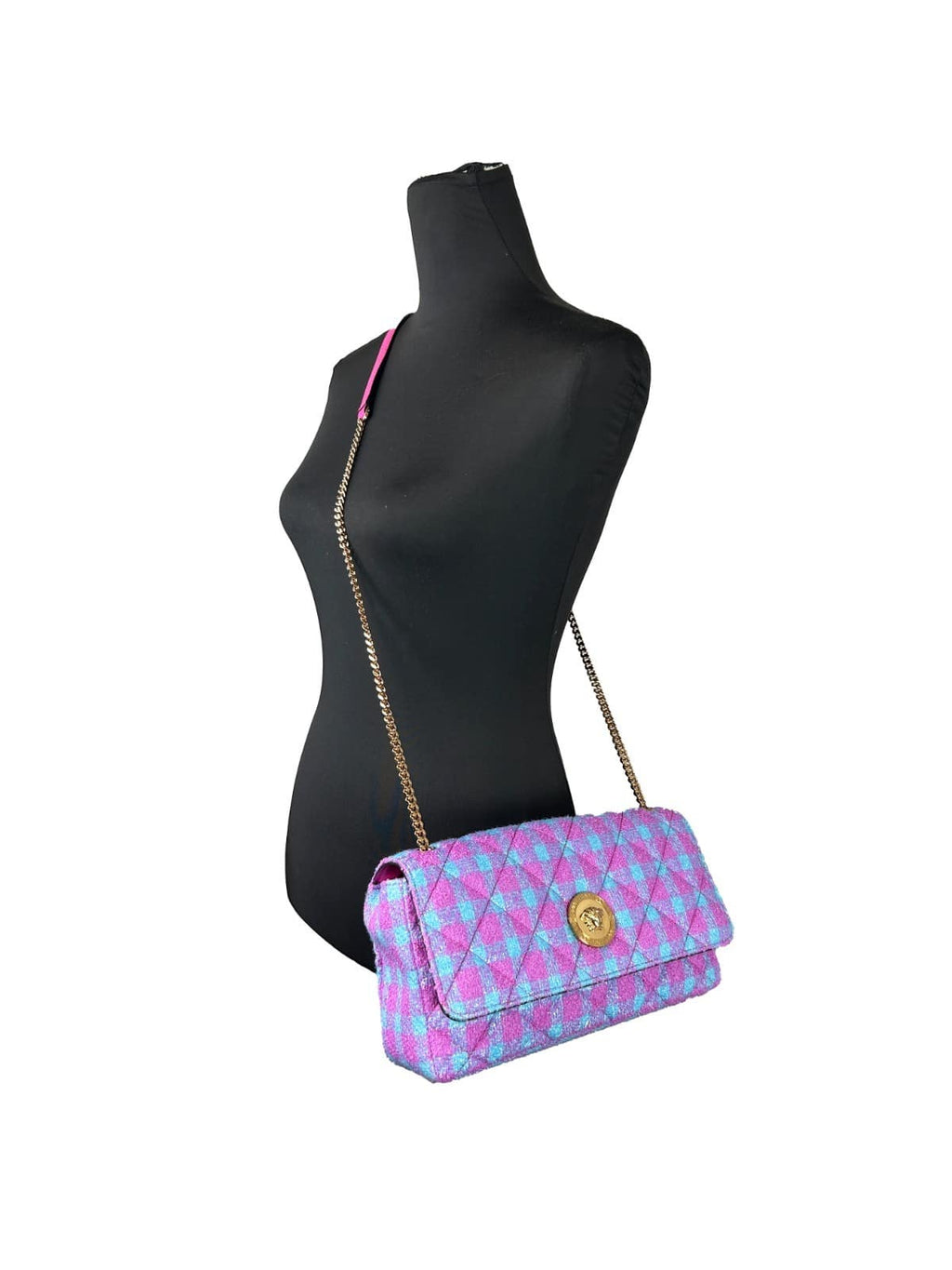 Versace Versace Wool Lurex Medium Shoulder Crossbody Women's Bag