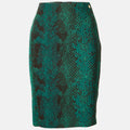Versace Collection Green Textured Mini Skirt