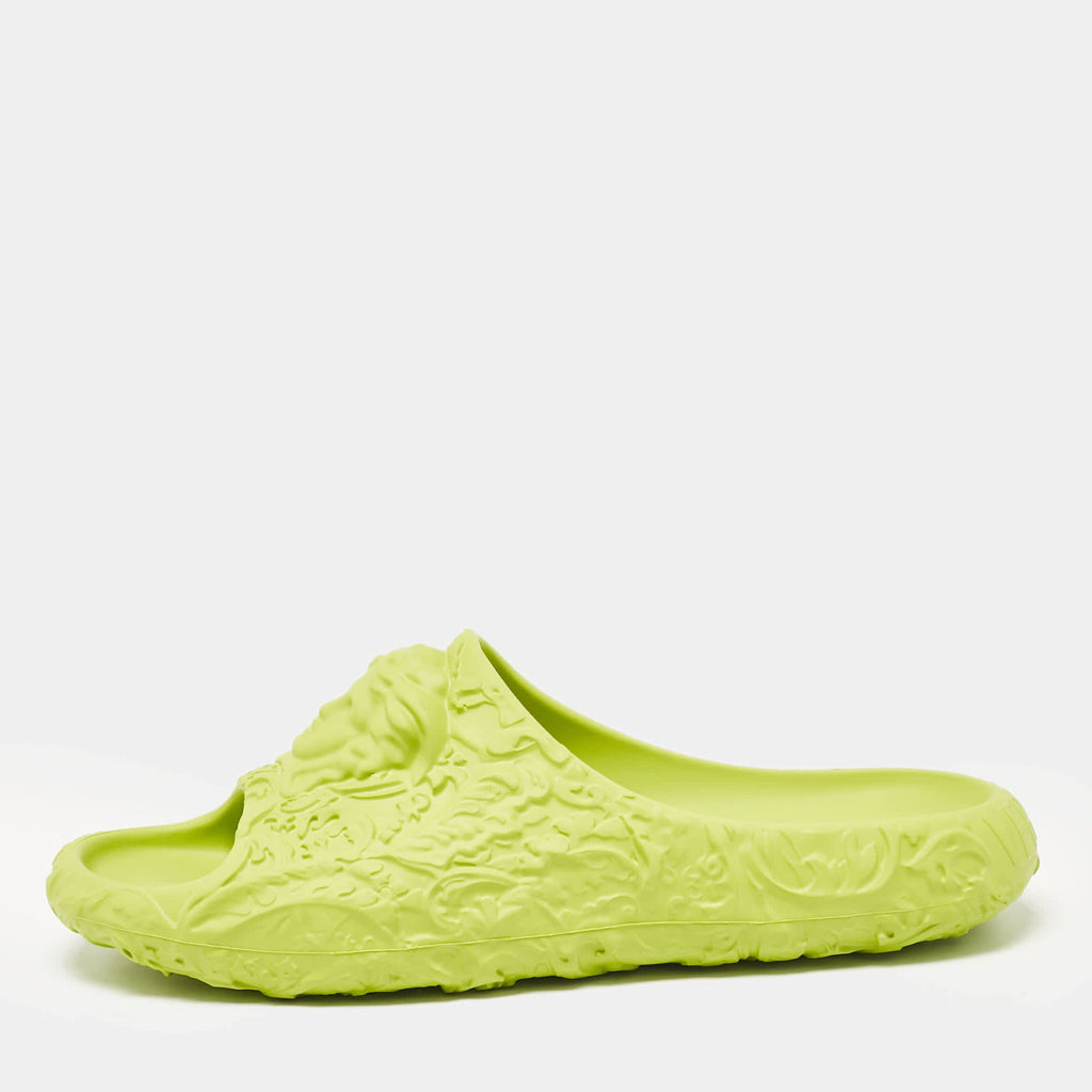 Versace Green Rubber Mules