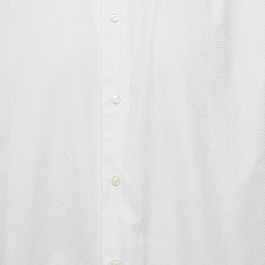Versace Collection White Textured Cotton Long Sleeve Shirt
