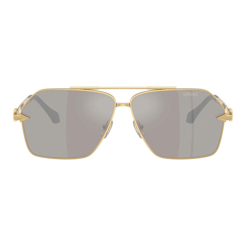Versace Sunglasses Aviator Full Rim, Gold Frame And Dark Grey Lens Ve2284100287