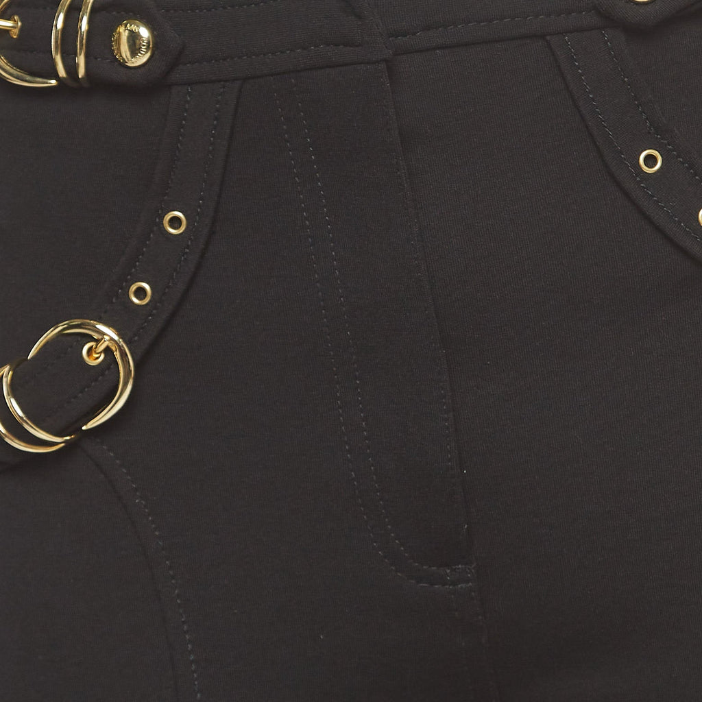 Versace Jeans Couture Black Belt Pocket Detail Skinny Pants