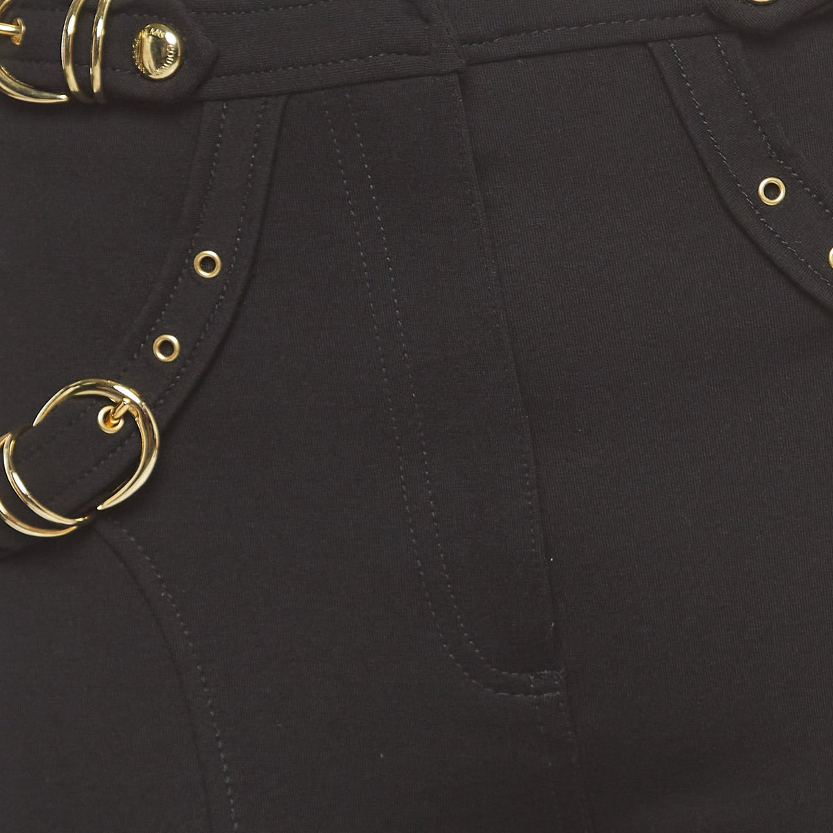 Versace Jeans Couture Black Belt Pocket Detail Skinny Pants