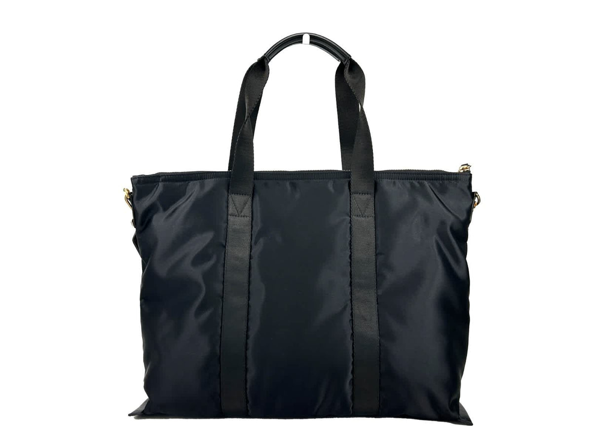 Versace Versace Nylon Fabric La Medusa Shoulder Tote Women's Bag