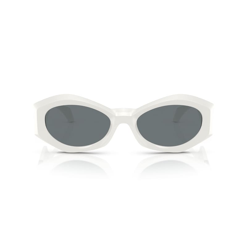 Versace Sunglasses Geometric Full Rim, White Frame And Dark Blue Lens Ve4466U546280
