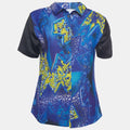 Versace Jeans Multicolor Printed Sateen Button Back Top