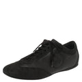 Versace Black Suede And Soft Leather Medusa Lace Up Sneakers