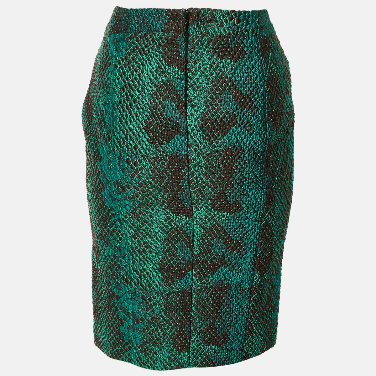 Versace Collection Green Textured Mini Skirt