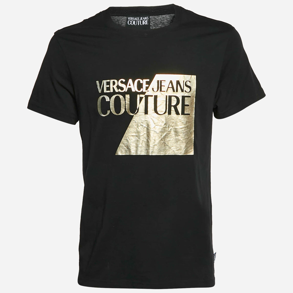 Versace Jeans Couture Black Logo Graphic Jersey Knit T-Shirt