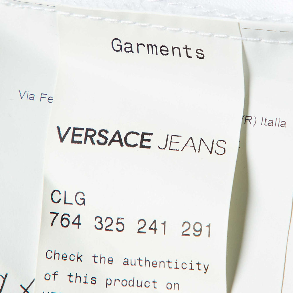 Versace Jeans White Logo Rubber Print Cotton T-Shirt