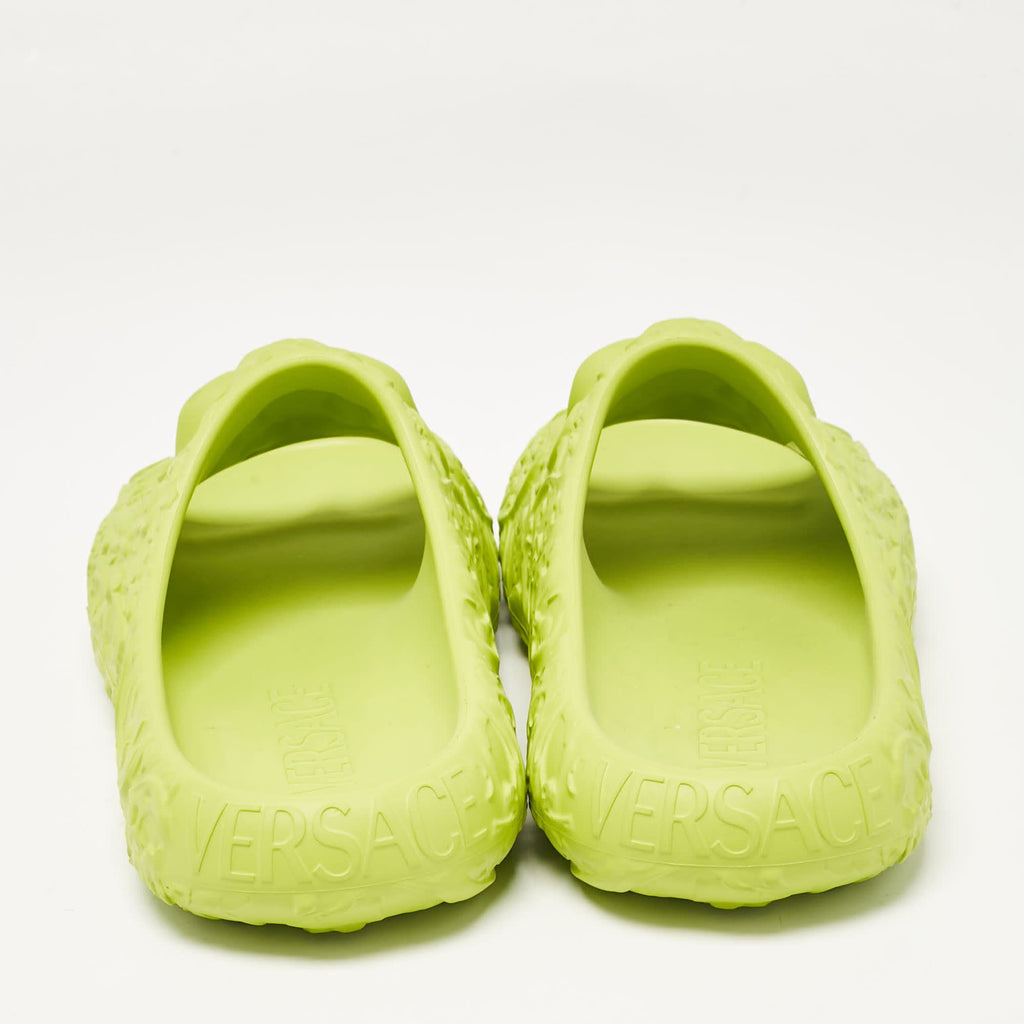 Versace Green Rubber Mules