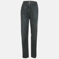 Versace Dark Grey Denim Wide Leg Jeans M Waist