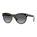 Versace Sunglasses Cat Eye Full Rim, Black Frame And Light Grey Gradient Dark Blue Lens Ve21981002T3