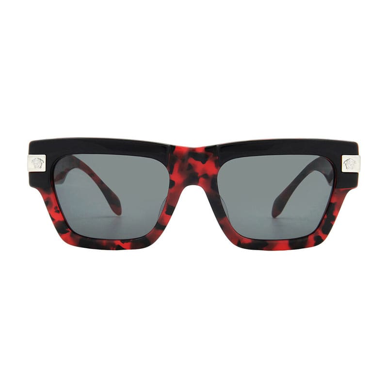 Versace Sunglasses Rectangle Full Rim, Havana Blue Frame And Dark Grey Lens Ve4464F545887